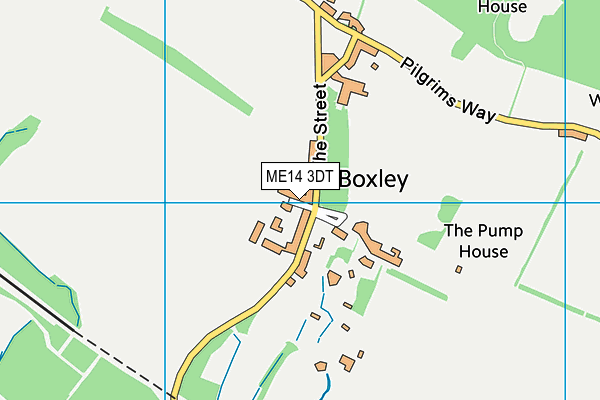 ME14 3DT map - OS VectorMap District (Ordnance Survey)