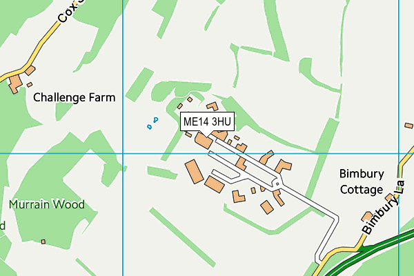 ME14 3HU map - OS VectorMap District (Ordnance Survey)