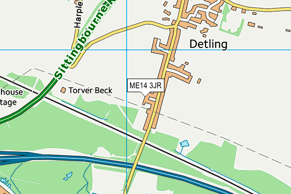 ME14 3JR map - OS VectorMap District (Ordnance Survey)