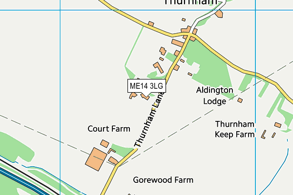 ME14 3LG map - OS VectorMap District (Ordnance Survey)