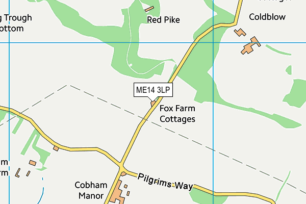 ME14 3LP map - OS VectorMap District (Ordnance Survey)