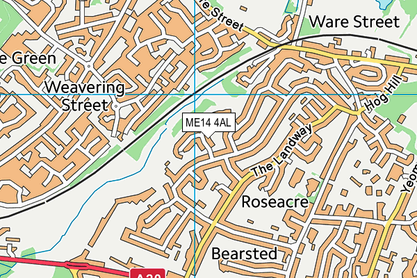 ME14 4AL map - OS VectorMap District (Ordnance Survey)