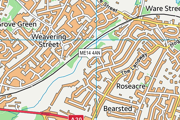 ME14 4AN map - OS VectorMap District (Ordnance Survey)