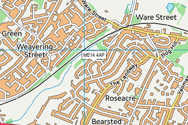 ME14 4AP map - OS VectorMap District (Ordnance Survey)
