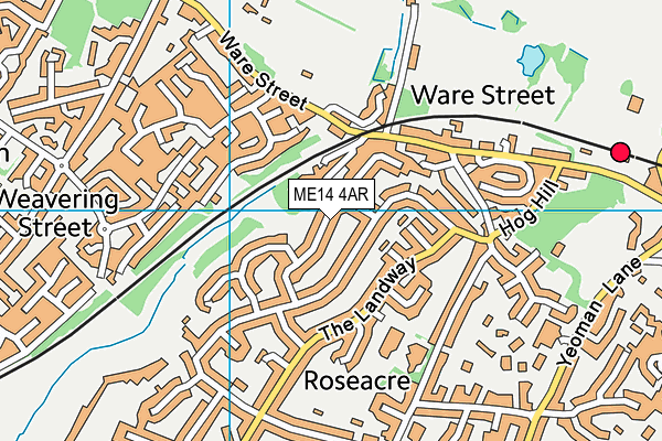 ME14 4AR map - OS VectorMap District (Ordnance Survey)