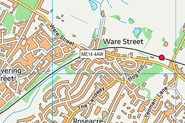 ME14 4AW map - OS VectorMap District (Ordnance Survey)