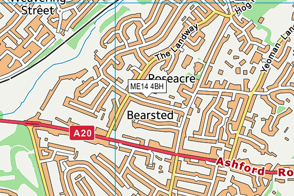 ME14 4BH map - OS VectorMap District (Ordnance Survey)