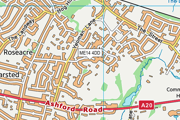 ME14 4DD map - OS VectorMap District (Ordnance Survey)