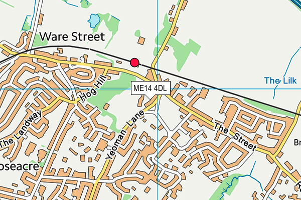 ME14 4DL map - OS VectorMap District (Ordnance Survey)