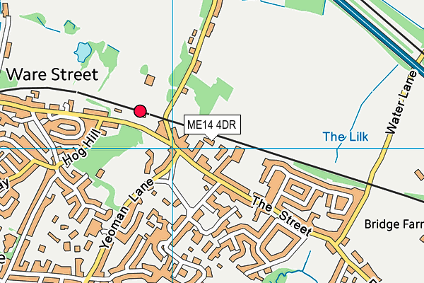 ME14 4DR map - OS VectorMap District (Ordnance Survey)
