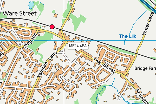 ME14 4EA map - OS VectorMap District (Ordnance Survey)