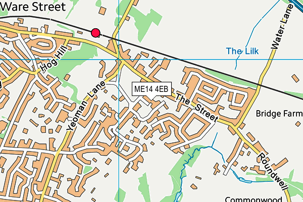 ME14 4EB map - OS VectorMap District (Ordnance Survey)