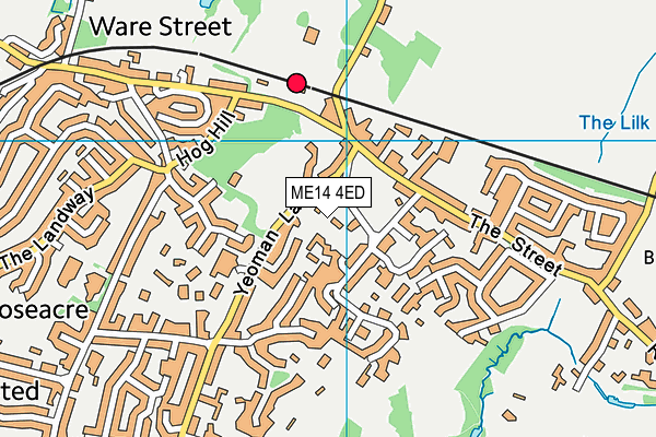 ME14 4ED map - OS VectorMap District (Ordnance Survey)
