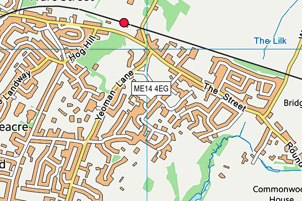 ME14 4EG map - OS VectorMap District (Ordnance Survey)