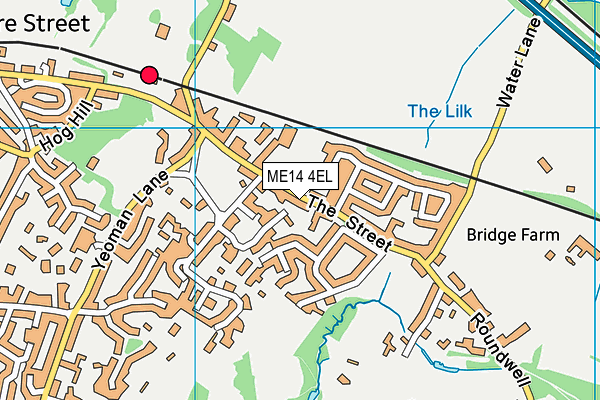ME14 4EL map - OS VectorMap District (Ordnance Survey)