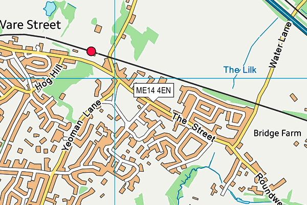 ME14 4EN map - OS VectorMap District (Ordnance Survey)