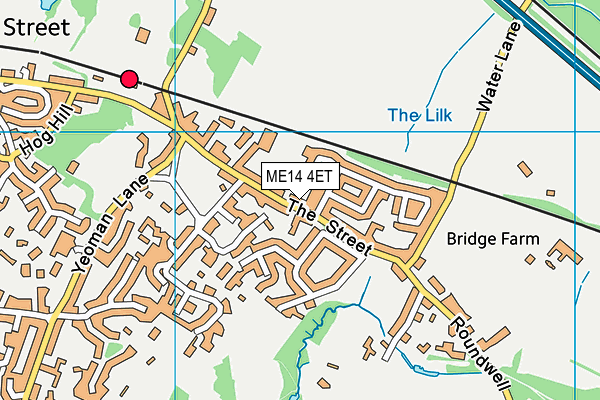 ME14 4ET map - OS VectorMap District (Ordnance Survey)