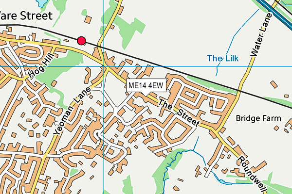 ME14 4EW map - OS VectorMap District (Ordnance Survey)
