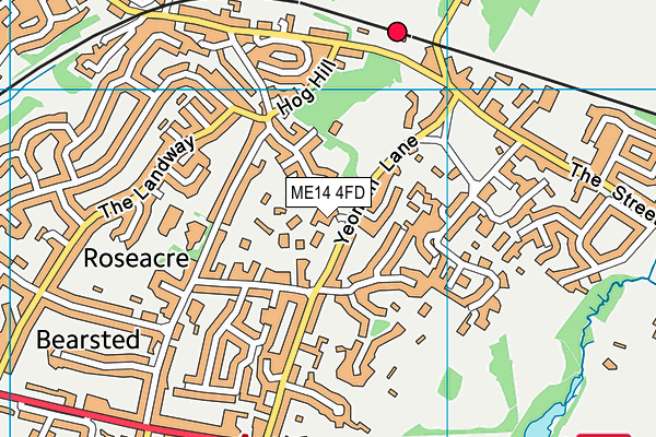ME14 4FD map - OS VectorMap District (Ordnance Survey)