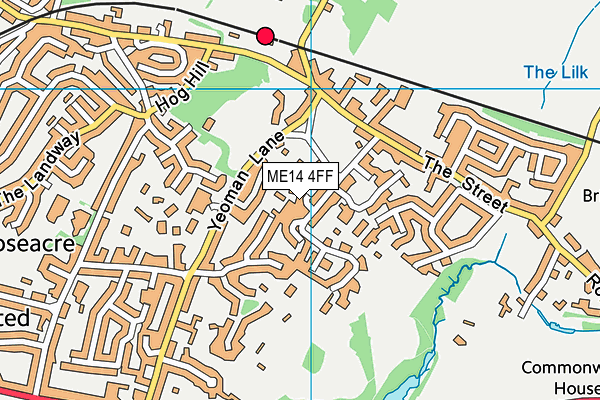 ME14 4FF map - OS VectorMap District (Ordnance Survey)