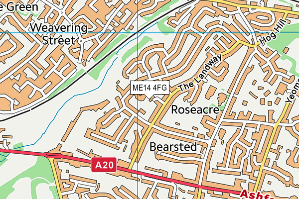 ME14 4FG map - OS VectorMap District (Ordnance Survey)