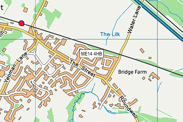 ME14 4HB map - OS VectorMap District (Ordnance Survey)