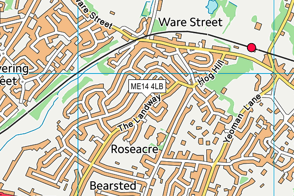 ME14 4LB map - OS VectorMap District (Ordnance Survey)