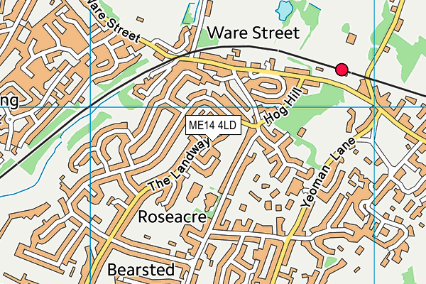 ME14 4LD map - OS VectorMap District (Ordnance Survey)