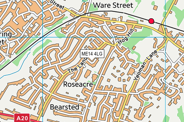 ME14 4LG map - OS VectorMap District (Ordnance Survey)
