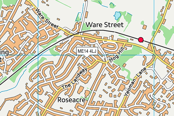 ME14 4LJ map - OS VectorMap District (Ordnance Survey)