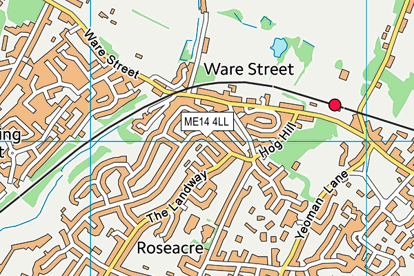 ME14 4LL map - OS VectorMap District (Ordnance Survey)