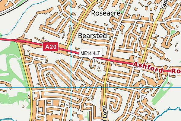 ME14 4LT map - OS VectorMap District (Ordnance Survey)