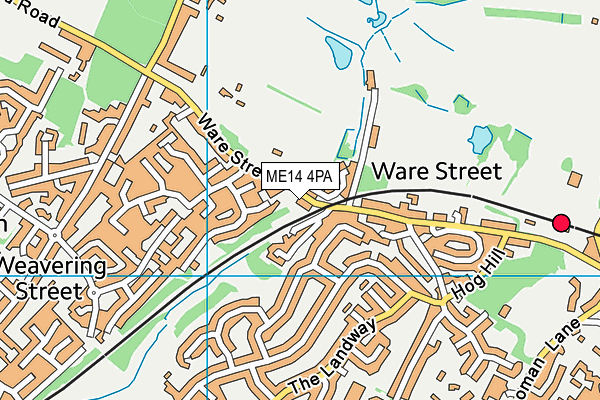 ME14 4PA map - OS VectorMap District (Ordnance Survey)