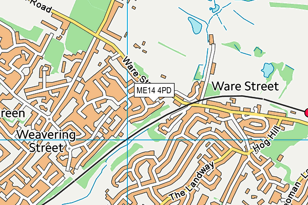 ME14 4PD map - OS VectorMap District (Ordnance Survey)
