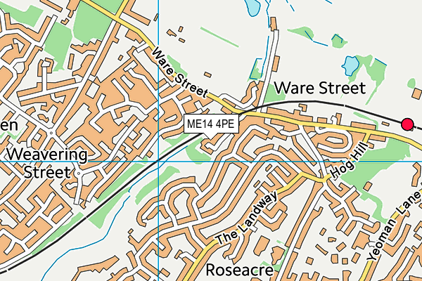 ME14 4PE map - OS VectorMap District (Ordnance Survey)