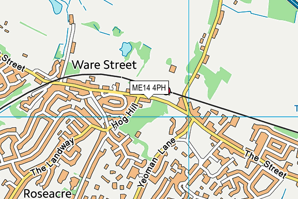 ME14 4PH map - OS VectorMap District (Ordnance Survey)