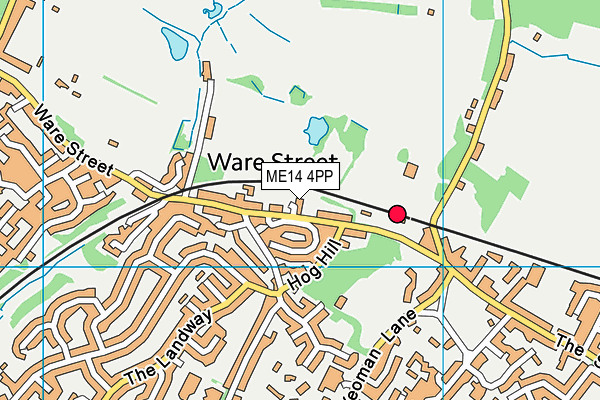 ME14 4PP map - OS VectorMap District (Ordnance Survey)