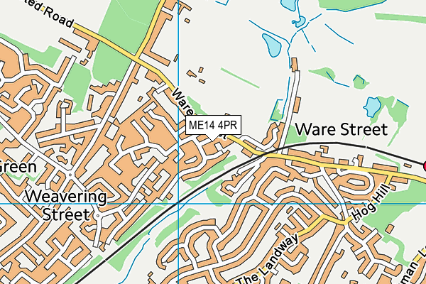 ME14 4PR map - OS VectorMap District (Ordnance Survey)