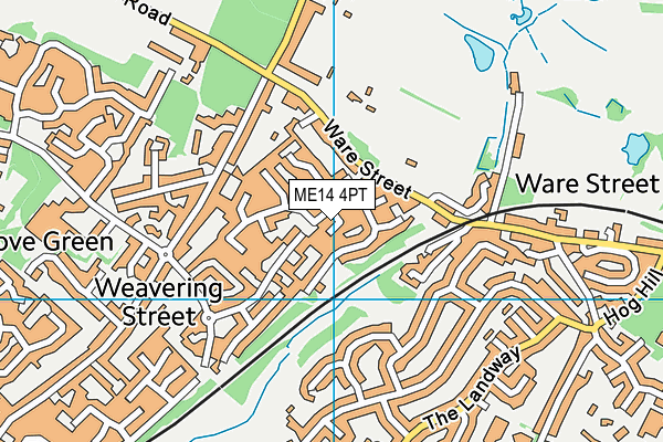 ME14 4PT map - OS VectorMap District (Ordnance Survey)
