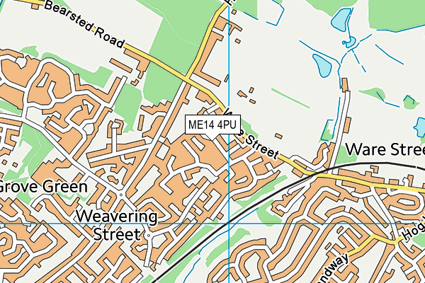 ME14 4PU map - OS VectorMap District (Ordnance Survey)