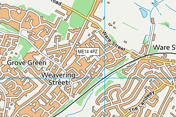 ME14 4PZ map - OS VectorMap District (Ordnance Survey)