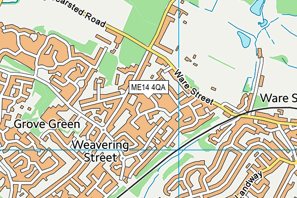 ME14 4QA map - OS VectorMap District (Ordnance Survey)