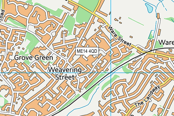 ME14 4QD map - OS VectorMap District (Ordnance Survey)