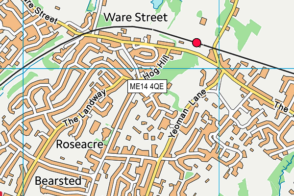 ME14 4QE map - OS VectorMap District (Ordnance Survey)