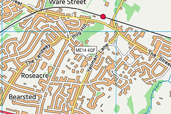 ME14 4QF map - OS VectorMap District (Ordnance Survey)