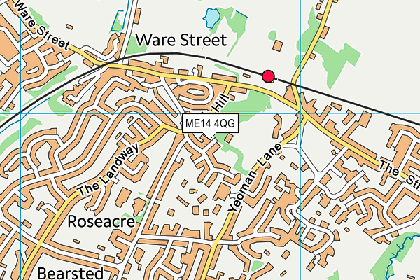 ME14 4QG map - OS VectorMap District (Ordnance Survey)