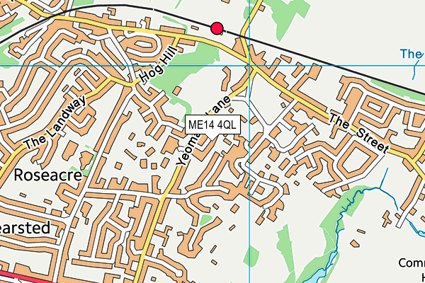 ME14 4QL map - OS VectorMap District (Ordnance Survey)