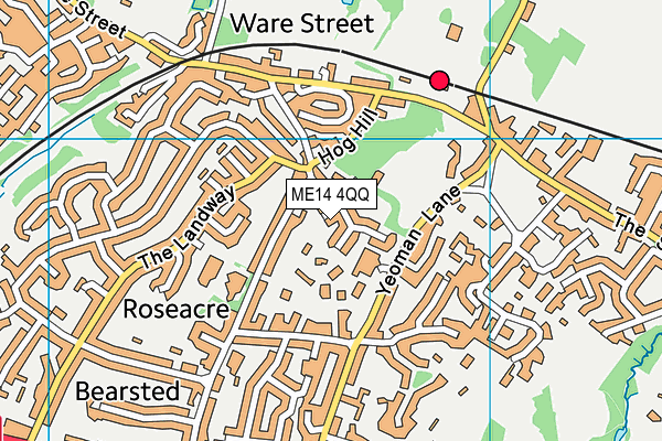 ME14 4QQ map - OS VectorMap District (Ordnance Survey)