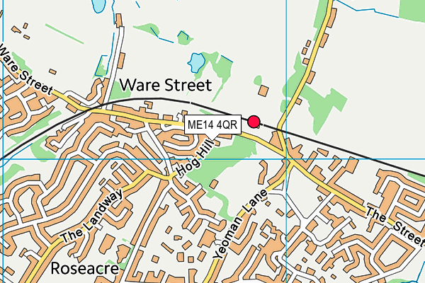 ME14 4QR map - OS VectorMap District (Ordnance Survey)