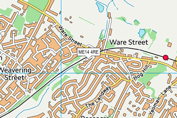 ME14 4RE map - OS VectorMap District (Ordnance Survey)